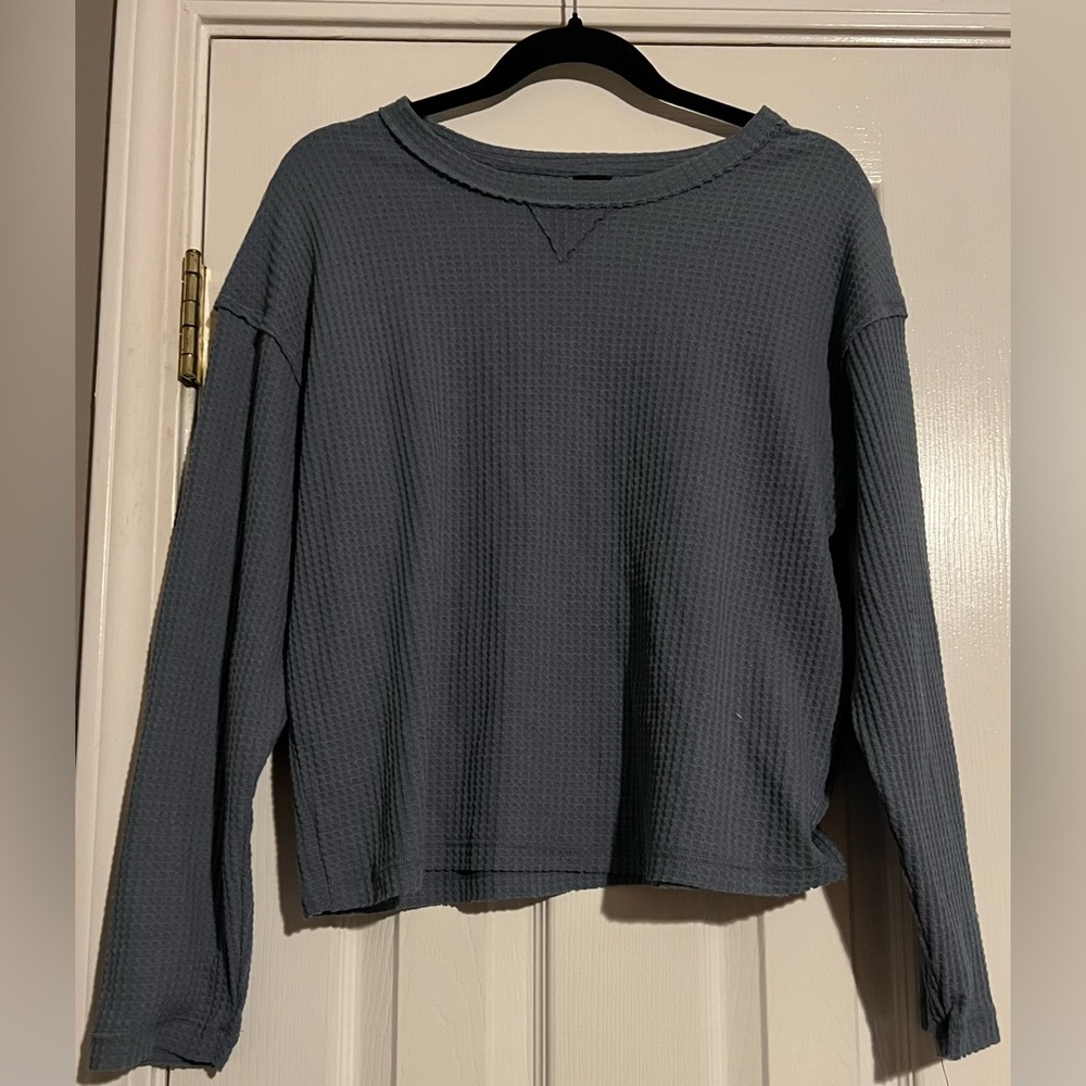Girls waffle sweater